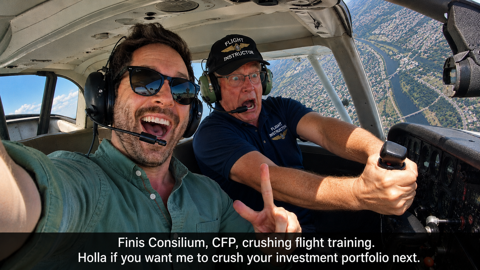 CFD adviser flight instructor selfie